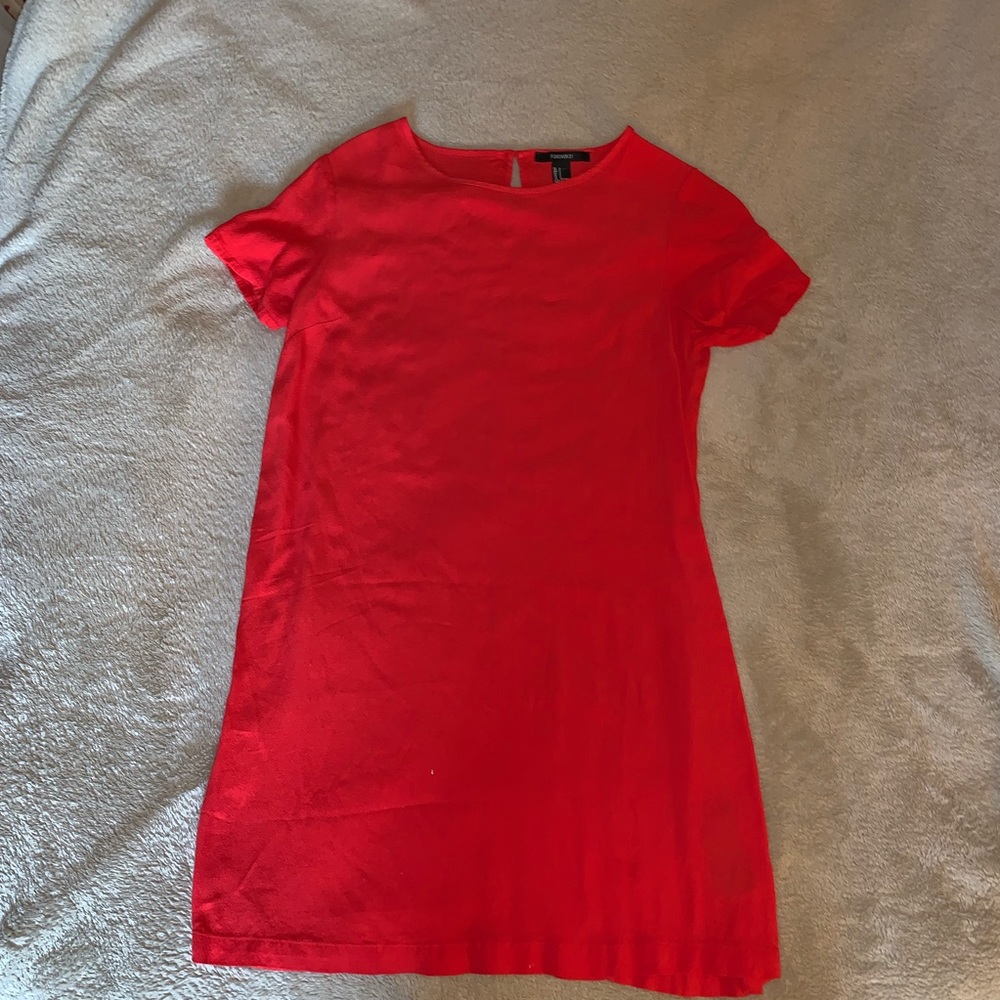 Orange coral t shirt dress